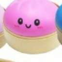 Stress-relief toy in the shape of a steamed bun