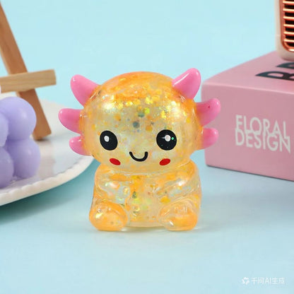 Sequin Axolotl Slow Rebound Stress Relief Toy