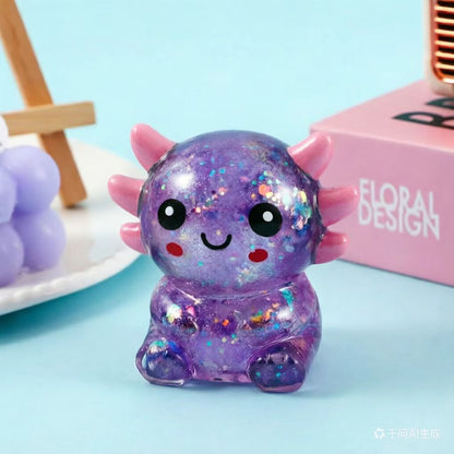 Sequin Axolotl Slow Rebound Stress Relief Toy