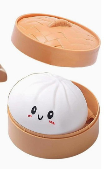 Stress-relief toy in the shape of a steamed bun