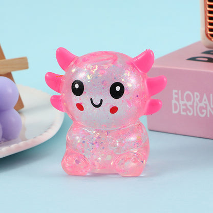 Sequin Axolotl Slow Rebound Stress Relief Toy